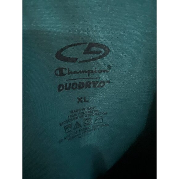 C9 Champion Mens XL Duo Dry Performance T-Shirt Green Striped Moisture Wicking A - Picture 4 of 4